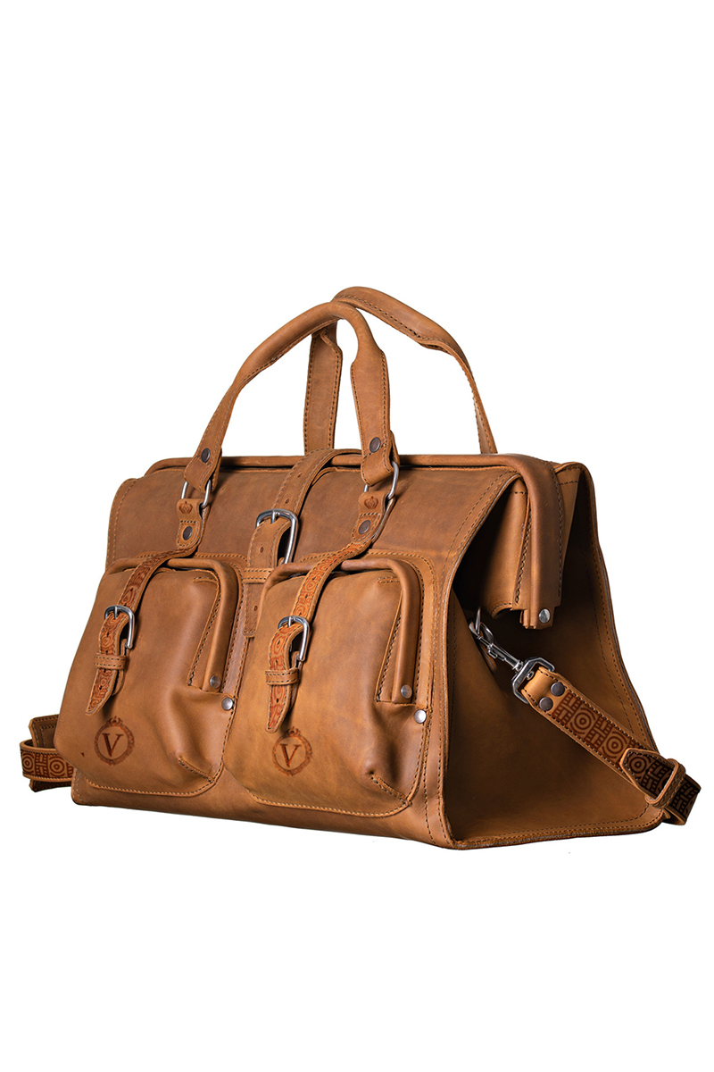 VL Leather Travel Bag